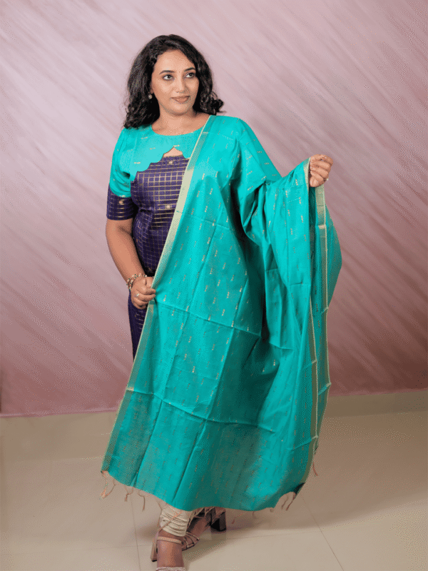 Classy Wear / Classy Kurti / Sea Green - Blue - Image 4