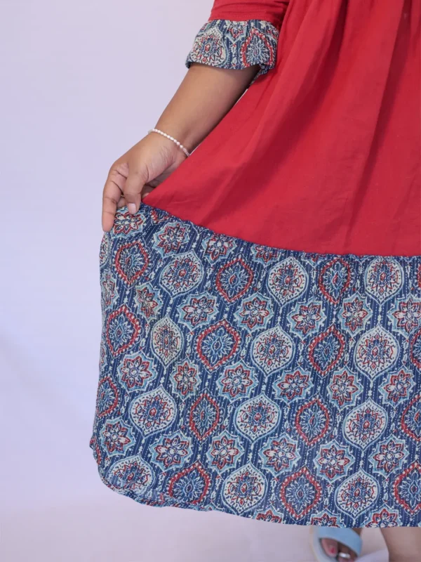Classy Wear / Classy Frocks / Red-Indigo - Image 2