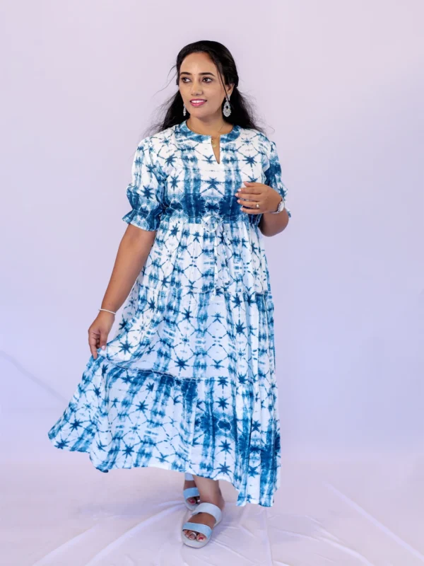 Classy Wear / Classy Frocks / White-Blue - Image 2