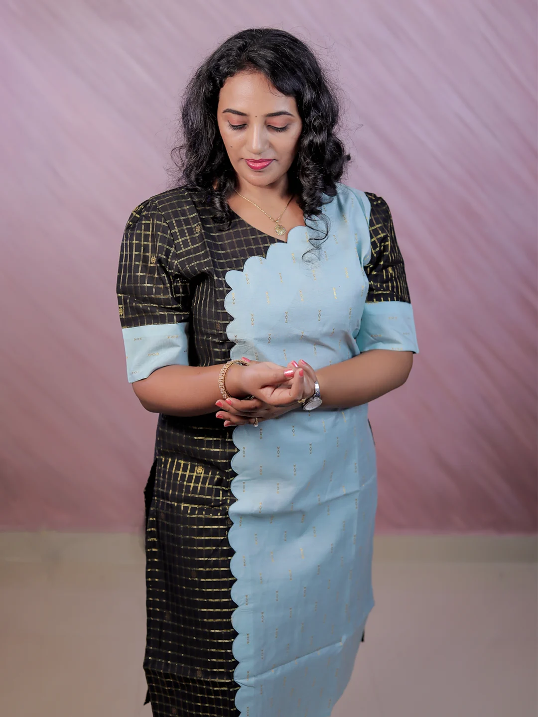 Classy Wear / Classy Kurti / Black-Pista - Image 2