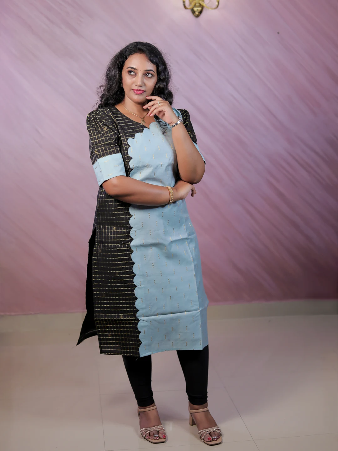 Classy Wear / Classy Kurti / Black-Pista - Image 3